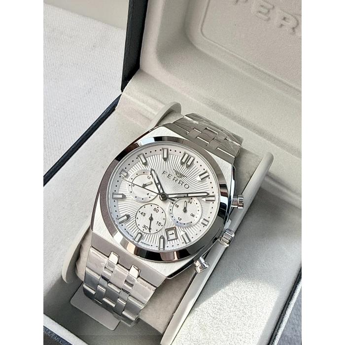 Ferro Gümüş Çelik Kordon Erkek Kol Saati FM43022A-A Tüm Fonksiyonlar Aktif 3ATM Su Geçirmez