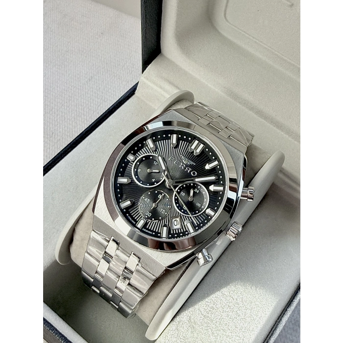 Ferro Gümüş Çelik Kordon Erkek Kol Saati FM43022A-A2 Tüm Fonksiyonlar Aktif 3ATM Su Geçirmez