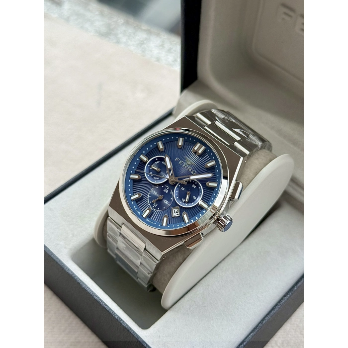 Ferro Gümüş Çelik Kordon Erkek Kol Saati FM43027A-A3 Tüm Fonksiyonlar Aktif 3ATM Su Geçirmez