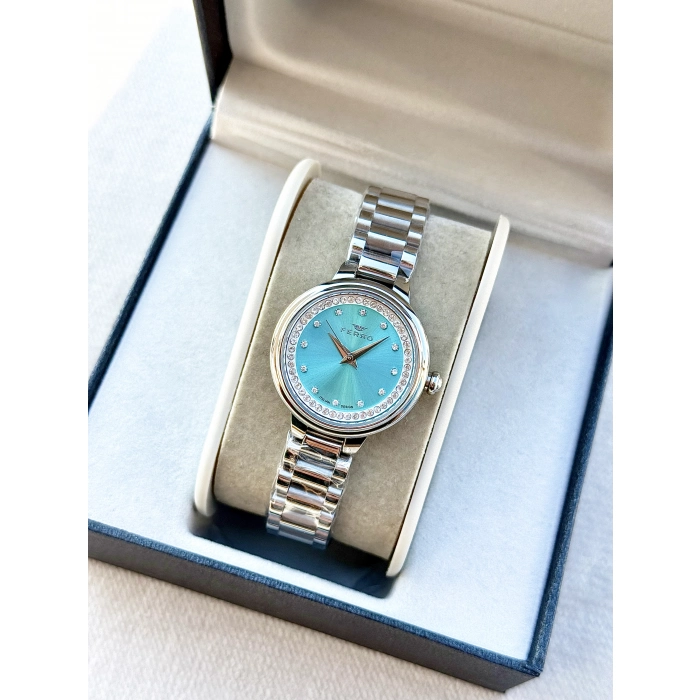 Ferro Gümüş Çelik Kordon Kadın Kol Saati FL21493A-A15 3ATM Su Geçirmez 2 Yıl Garantili HediyePaketli