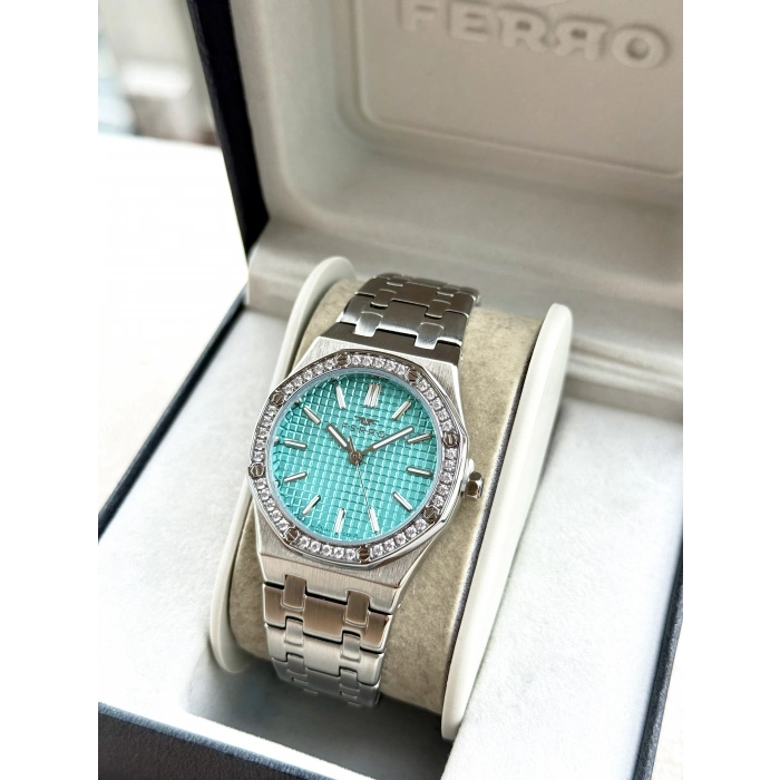 Ferro Gümüş Çelik Kordon Kadın Kol Saati FL43029A-A15 3ATM Su Geçirmez 2 Yıl Garantili HediyePaketli