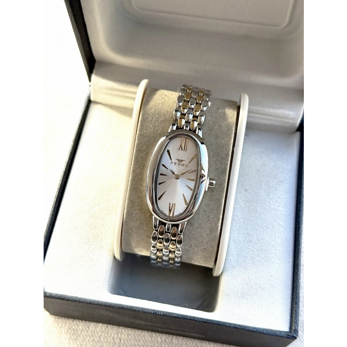 Ferro Gümüş ve Sarı Çelik Kordon Kadın Kol Saati FL21510A-D 3ATM Su Geçirmez 2 Yıl Garantili