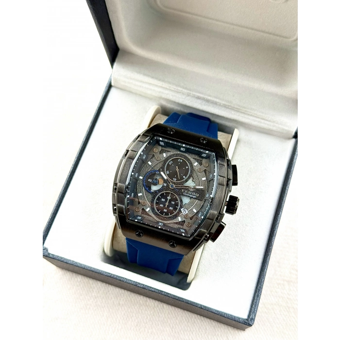 Ferro Lacivert Silikon Kordon Erkek Kol Saati FM11351D-ZA2 Fonksiyonları Aktif 3ATM Su Geçirmez