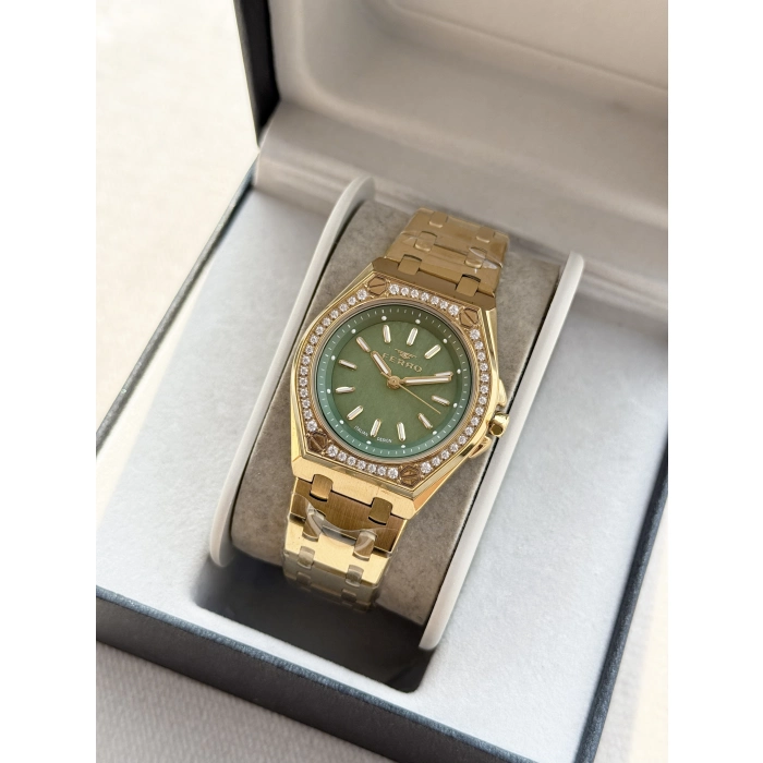 Ferro Sarı Çelik Kordon Kadın Kol Saati FL43007A-B6 3ATM Su Geçirmez 2 Yıl Garantili HediyePaketli