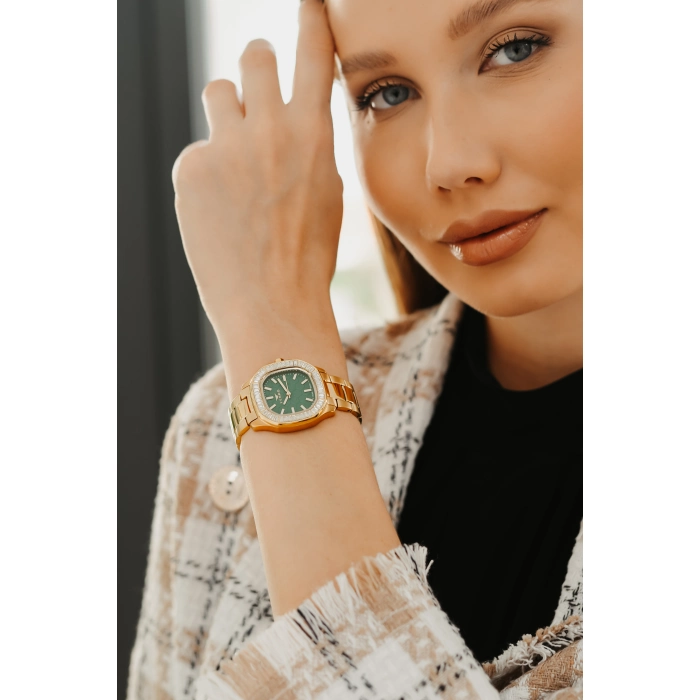 Ferro Sarı Çelik Kordon Kadın Kol Saati FL43008A-B6 3ATM Su Geçirmez 2 Yıl Garantili HediyePaketli