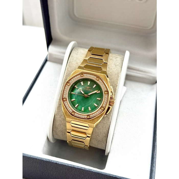 Ferro Sarı Çelik Kordon Kadın Kol Saati FL43026A-B6 3ATM Su Geçirmez 2 Yıl Garantili HediyePaketli