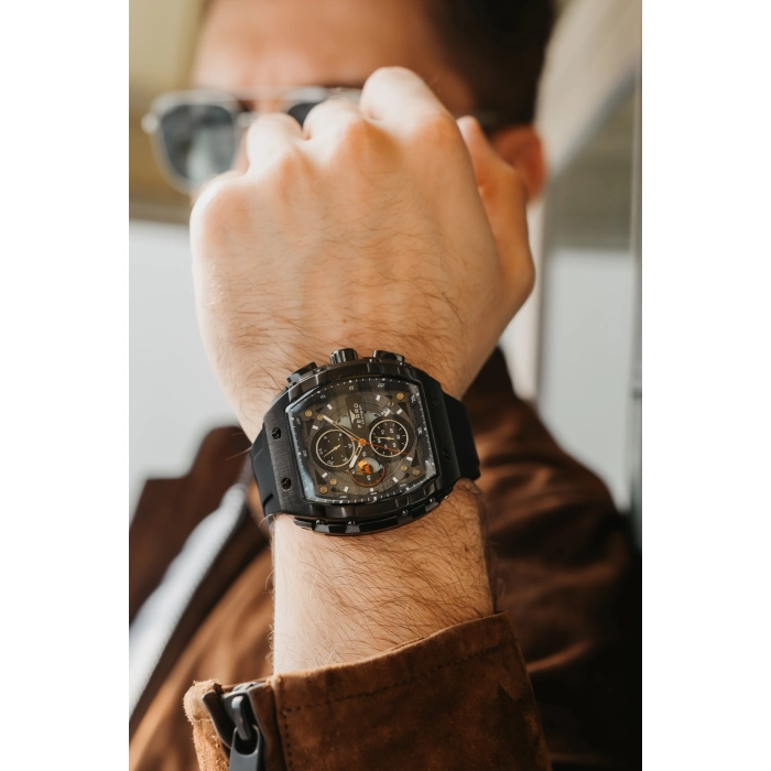 Ferro Yellow Silicone Band Mens Wristwatch FM31346D-ZN