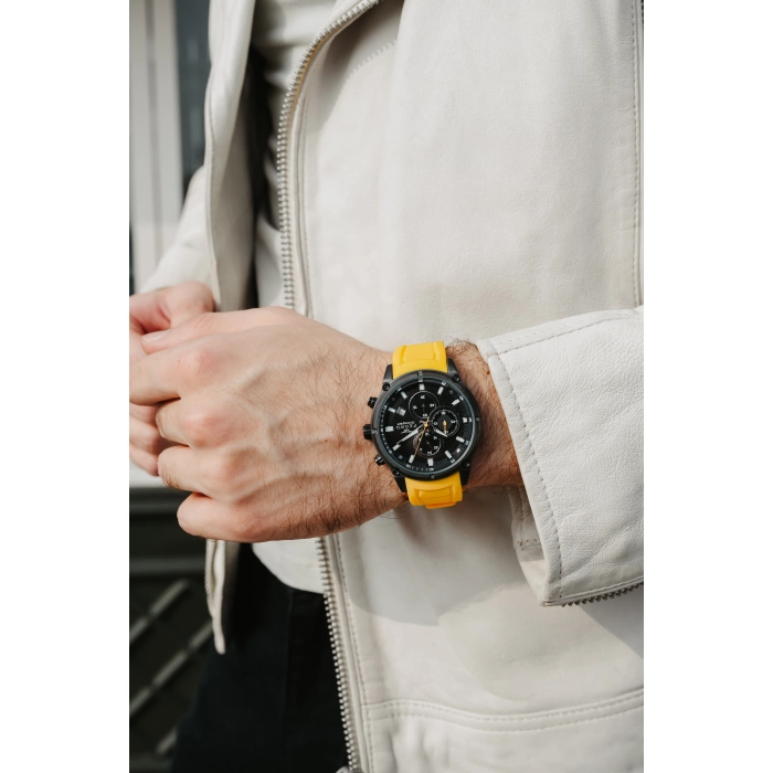 Ferro Sarı Silikon Kordon Erkek Kol Saati FM31363D-ZN Tüm Fonksiyonlar Aktif 3 ATM Su Geçirmez