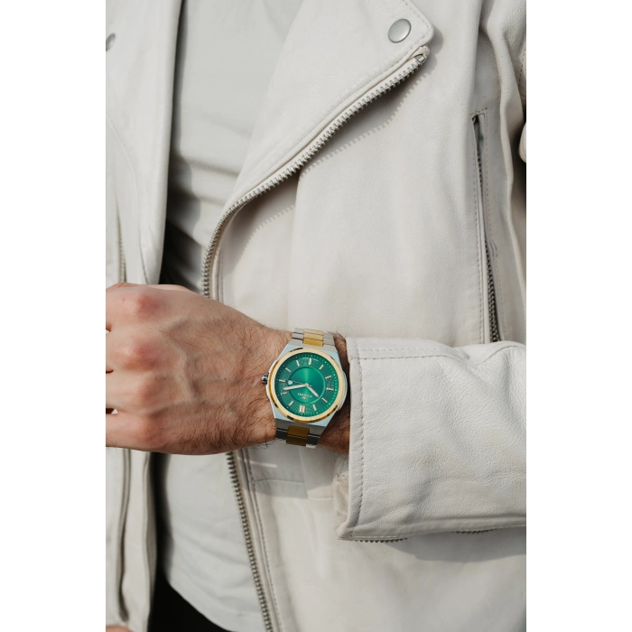 Ferro Sarı ve Gümüş Çelik Kordon Erkek Kol Saati F11500AWT-D6 3ATM Su Geçirmez 2 Yıl Garantili