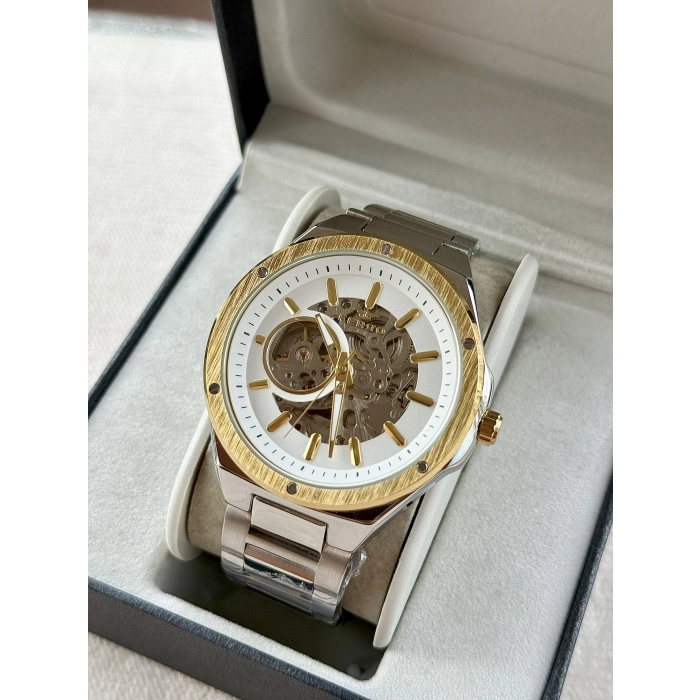 Ferro Sarı ve Gümüş Çelik Kordon Erkek Kol Saati F31443A-D 3ATM Su Geçirmez 2 Yıl Garantili