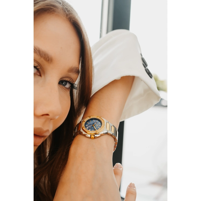 Ferro Sarı ve Gümüş Çelik Kordon Kadın Kol Saati FL43026A-D3 3ATM Su Geçirmez 2 Yıl Garantili