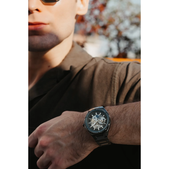 Ferro Siyah Çelik Kordon Erkek Kol Saati F31443A-G 3ATM Su Geçirmez 2 Yıl Garantili HediyePaketli