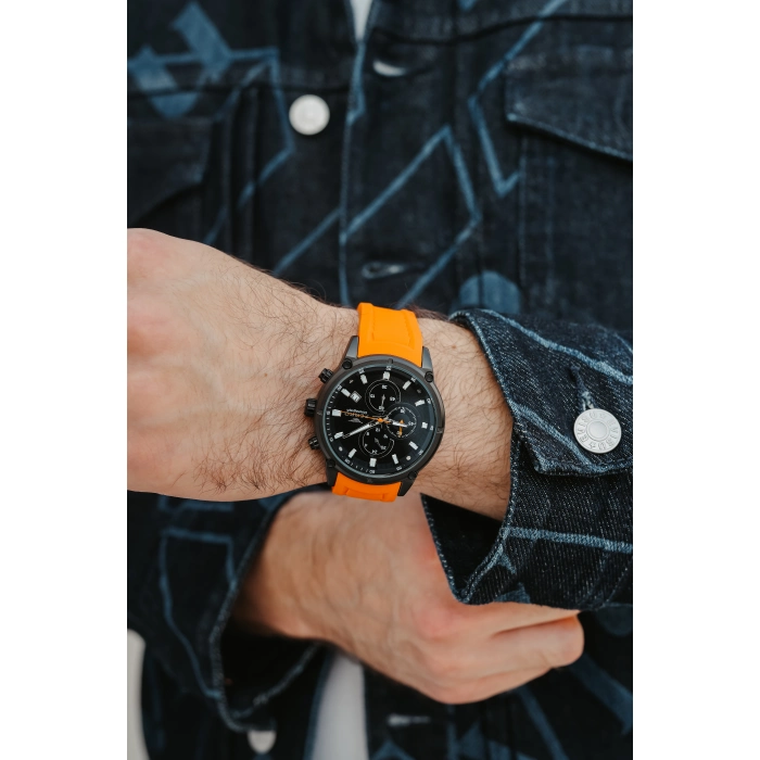 Ferro Turunucu Silikon Kordon Erkek Kol Saati FM31363D-ZL Tüm Fonksiyonlar Aktif 3 ATM Su Geçirmez