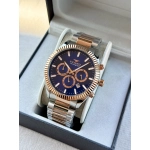 Ferro Rose and Silver Steel Strap Mens Wristwatch FM31289A-E3