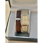 Ferro Sarı Çelik ve Bordo Deri Kordon Hediyeli Kadın Kol Saati FL21626AWT-B4