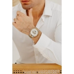 Ferro Sarı ve Gümüş Çelik Kordon Erkek Kol Saati FM31440A-D Otomatik Makine 3 ATM Su Geçirmez