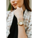 Ferro Sarı ve Gümüş Çelik Kordon Kadın Kol Saati FL43029A-D 3ATM Su Geçirmez 2 Yıl Garantili