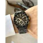 Ferro Siyah Çelik Kordon Erkek Kol Saati FM11650A-E3 Fonksiyonları Aktif 3 ATM Su Geçirmez