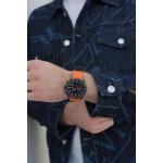 Ferro Turunucu Silikon Kordon Erkek Kol Saati FM31363D-ZL Tüm Fonksiyonlar Aktif 3 ATM Su Geçirmez