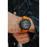 Ferro Turunucu Silikon Kordon Erkek Kol Saati FM31363D-ZL Tüm Fonksiyonlar Aktif 3 ATM Su Geçirmez