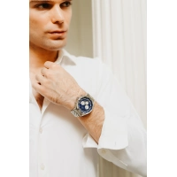 Ferro Gümüş Çelik Kordon Erkek Kol Saati FM11507A-A3 Fonksiyonları Aktif 3ATM Su Geçirmez