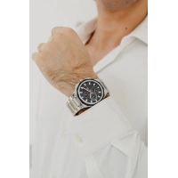 Ferro Gümüş Çelik Kordon Erkek Kol Saati FM11590AWT-J2 Fonksiyonları Aktif 3 ATM Su Geçirmez