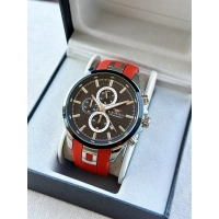 Ferro Kırmızı Silikon Kordon Erkek Kol Saati FM31380D-J2 Tüm Fonksiyonlar Aktif 3 ATM Su Geçirmez