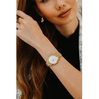 Ferro Sarı Çelik Kordon Kadın kol Saati FL21632AWT-B 3ATM Su Geçirmez 2 Yıl Garantili HediyePaket