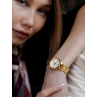 Ferro Sarı Çelik Kordon Kadın Kol Saati FL43018A-B 3ATM Su Geçirmez 2 Yıl Garantili HediyePaketli