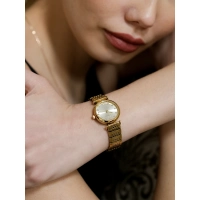 Ferro Sarı Çelik Kordon Kadın Kol Saati FL43020A-B 3ATM Su Geçirmez 2 Yıl Garantili HediyePaketli