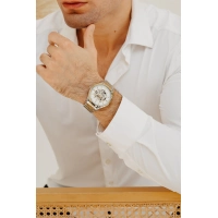 Ferro Sarı ve Gümüş Çelik Kordon Erkek Kol Saati FM31440A-D Otomatik Makine 3 ATM Su Geçirmez