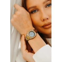 Ferro Sarı ve Gümüş Çelik Kordon Kadın Kol Saati FL43026A-D3 3ATM Su Geçirmez 2 Yıl Garantili