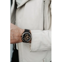 Ferro Siyah Çelik Kordon Erkek Kol Saati FM11388A-R2 Fonksiyonları Aktif 3ATM Su Geçirmez