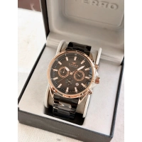 Ferro Siyah Çelik Kordon Erkek Kol Saati FM31291A-R Tüm Fonksiyonları Aktif 3 ATM Su Geçirmez