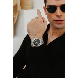 Ferro Gümüş Çelik Kordon Erkek Kol Saati FM43024A-A Tüm Fonksiyonlar Aktif 3ATM Su Geçirmez