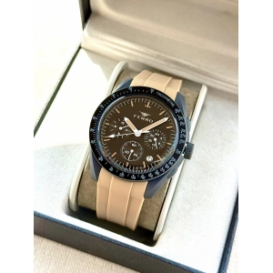 Ferro Kahverengi Silikon Kordon Kol Saati FM11401D-X Fonksiyonları Aktif 3ATM Su Geçirmez