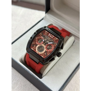 Ferro Kırmızı Silikon Kordon Erkek Kol Saati FM11527DWT-ZJ8 Fonksiyonları Aktif 3ATM Su Geçirmez