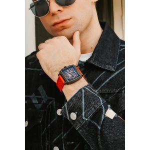 Ferro Kırmızı Silikon Kordon Erkek Kol Saati FM11553DWT-ZK Fonksiyonları Aktif 3 ATM Su Geçirmez