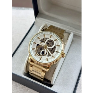 Ferro Sarı Çelik Kordon Erkek Kol Saati F31399A-B 3ATM Su Geçirmez 2 Yıl Garantili HediyePaketli