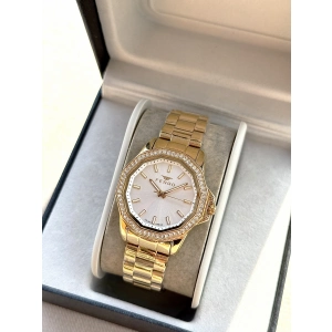 Ferro Sarı Çelik Kordon Kadın Kol Saati FL21540AWT-B 3ATM Su Geçirmez 2 Yıl Garantili HediyePaketli