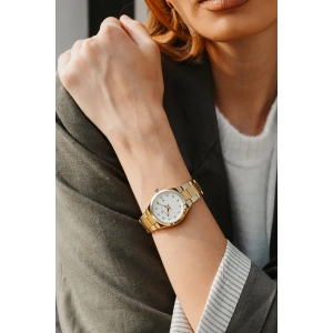 Ferro Sarı Çelik Kordon Kadın Kol Saati FL21631AWT-B 3ATM Su Geçirmez 2 Yıl Garantili HediyePaket