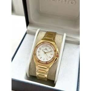 Ferro Sarı Çelik Kordon Kadın Kol Saati FL43026A-B 3ATM Su Geçirmez 2 Yıl Garantili HediyePaketli