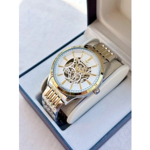 Ferro Sarı ve Gümüş Çelik Kordon Erkek Kol Saati FM31440A-D Otomatik Makine 3 ATM Su Geçirmez