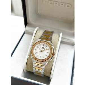 Ferro Sarı ve Gümüş Çelik Kordon Kadın Kol Saati FL43026A-D 3ATM Su Geçirmez 2 Yıl Garantili