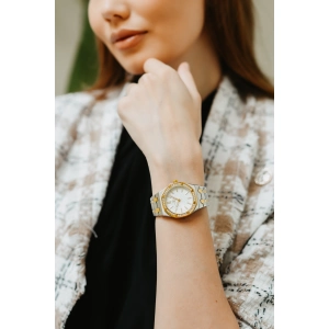 Ferro Sarı ve Gümüş Çelik Kordon Kadın Kol Saati FL43029A-D 3ATM Su Geçirmez 2 Yıl Garantili