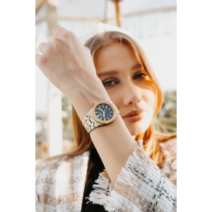 Ferro Sarı ve Gümüş Çelik Kordon Kadın Kol Saati FL43029A-D3 3ATM Su Geçirmez 2 Yıl Garantili