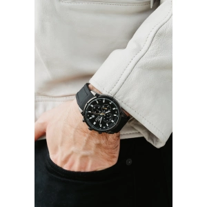 Ferro Siyah Silikon Kordon Erkek Kol Saati FM31363D-G Tüm Fonksiyonlar Aktif 3 ATM Su Geçirmez