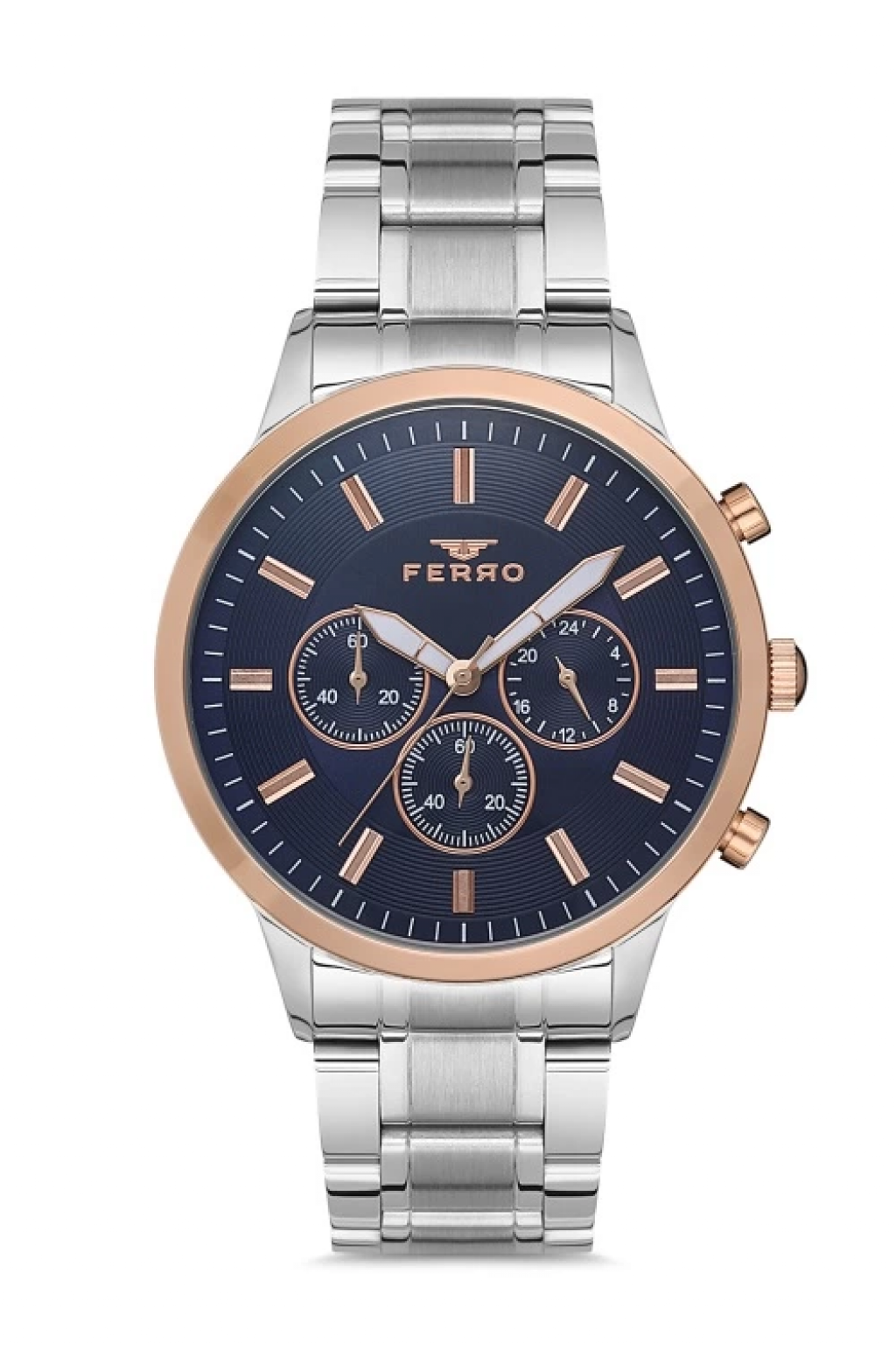 Ferro Silver Steel Strap Men's Wristwatch FM11145A-E3