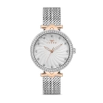 Ferro Silver Wicker Cord Womens Wristwatch F2665C-E