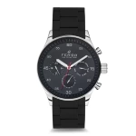 Ferro Black Silicone Cord Womens Wristwatch FM61283-494-A